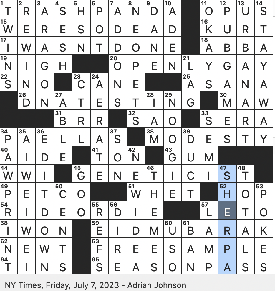 Rex Parker Does the NYT Crossword Puzzle Humorous nickname for a